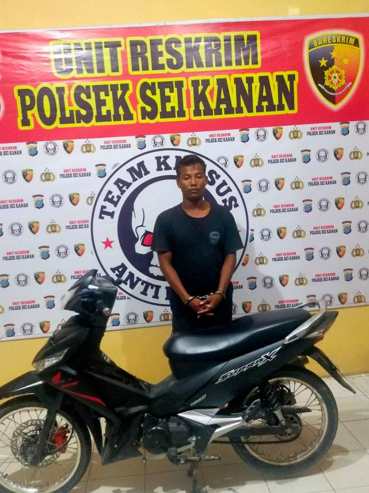 Polres Labusel Amankan Motor Curian Ketika Dinaiki Penadah