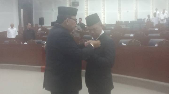 Baskami melantik dan meresmikan PAW Anggota DPRD Sumut