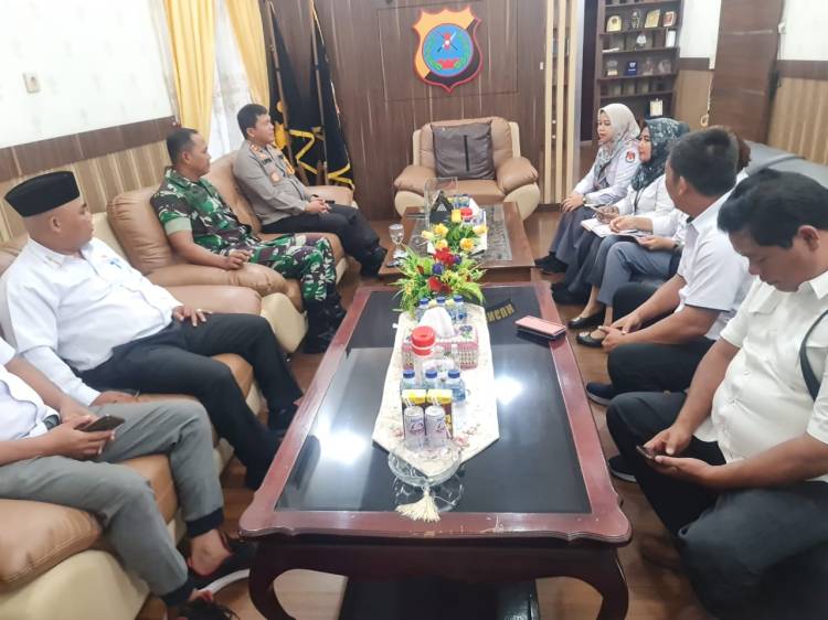 Kapolres Bersama Dandim Simalungun Terima Audensi KPU Simalungun, Membahas Persiapan Pemilu 2024