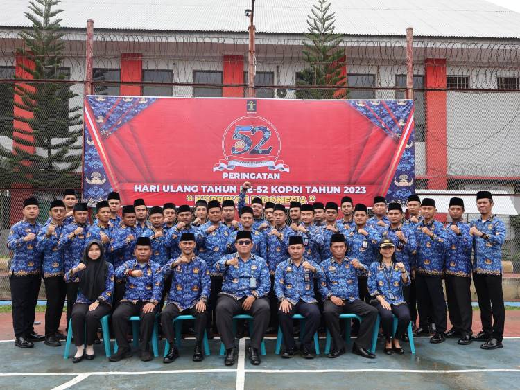 Lapas Pemuda Klas III Langkat Gelar Upacara HUT Korpri Ke-52.