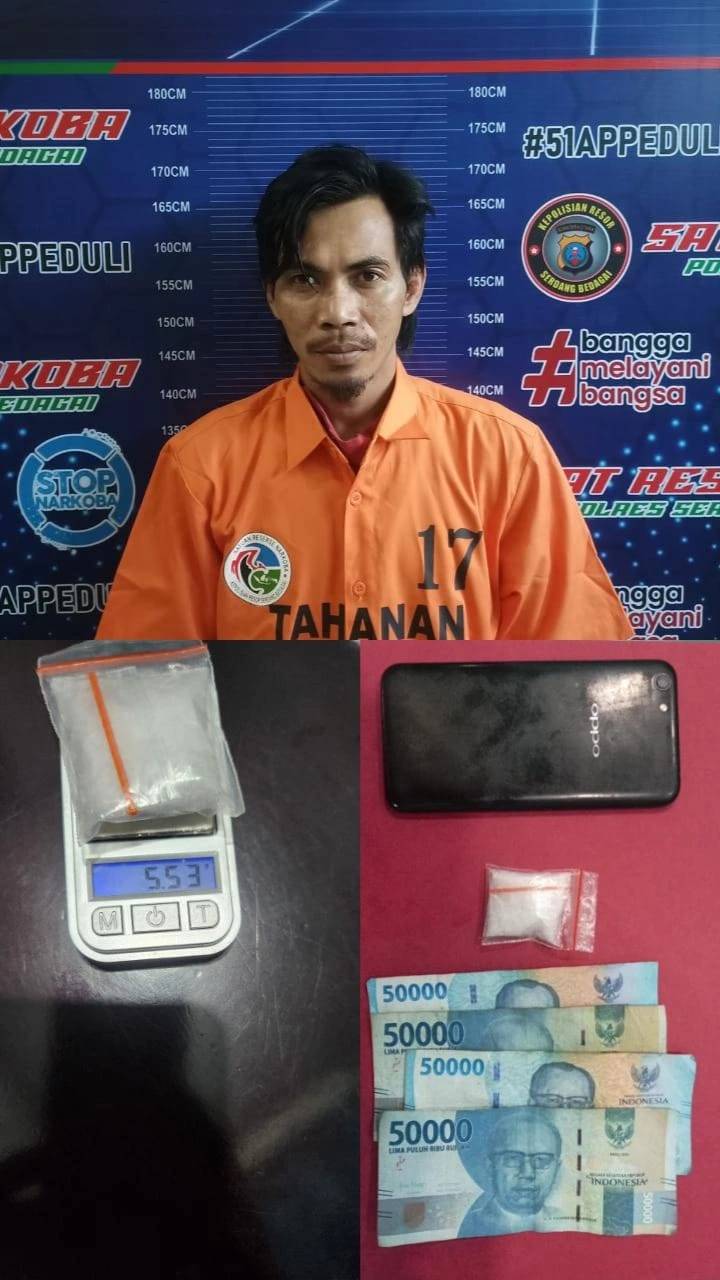 Gabus Pengedar Sabu Dibekuk Polres Sergai