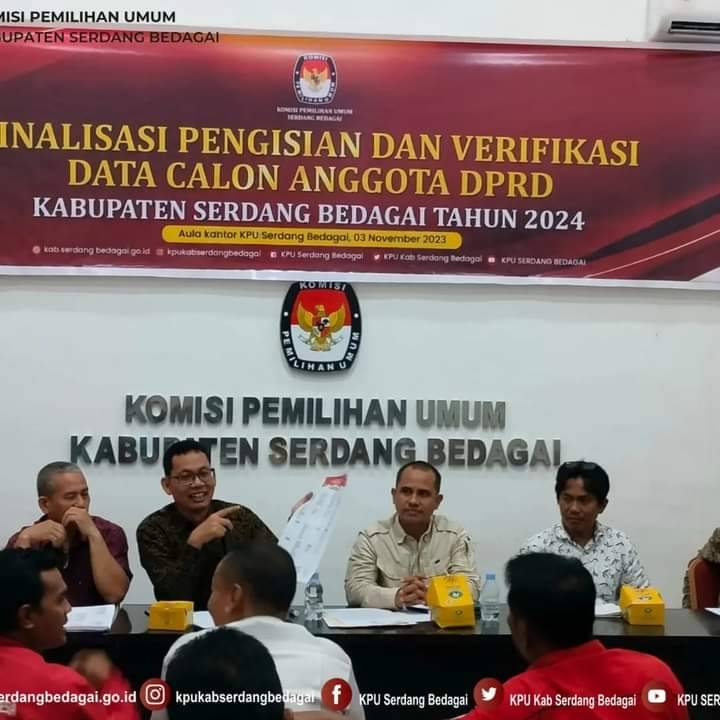 KPU Sergai Tetapkan DCT DPRD, Dua Parpol Tak Ajukan Caleg