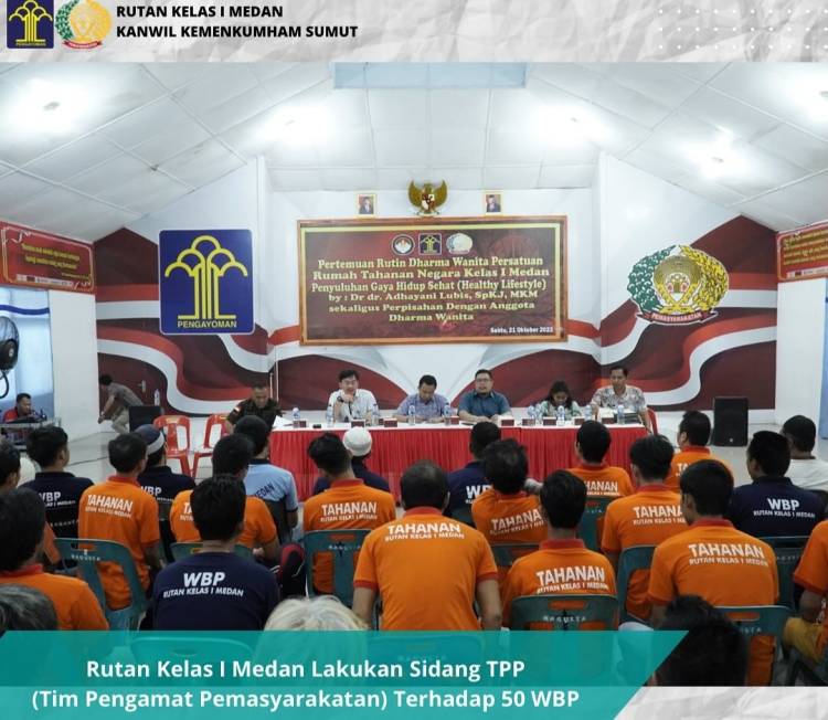 Rutan kelas 1 Medan lakukan sidang TPP terhadap 50 WBP