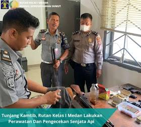 "Tunjang Kamtib", Rutan Kelas I Medan Cek Senpi