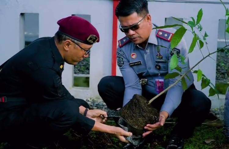 Peringatan hari menanam pohon, Rutan kelas I Medan melakukan penanaman pohon