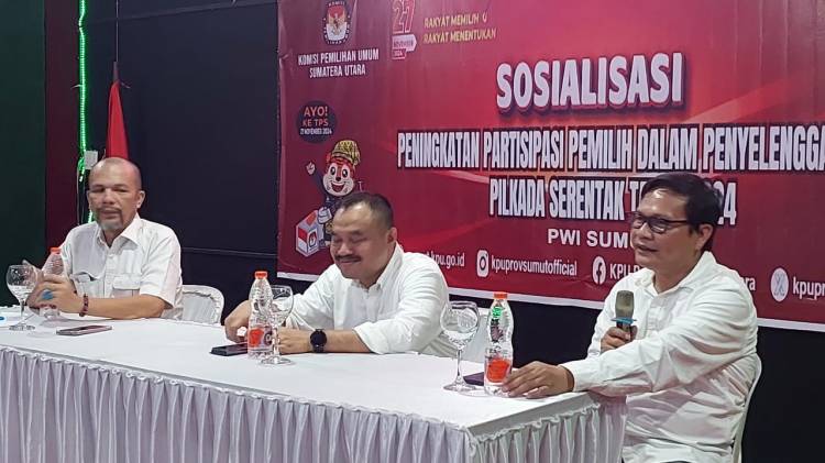 PWI dan KPU Sumut Gelar Sosialisasi Peningkatan Partisipasi Pemilu