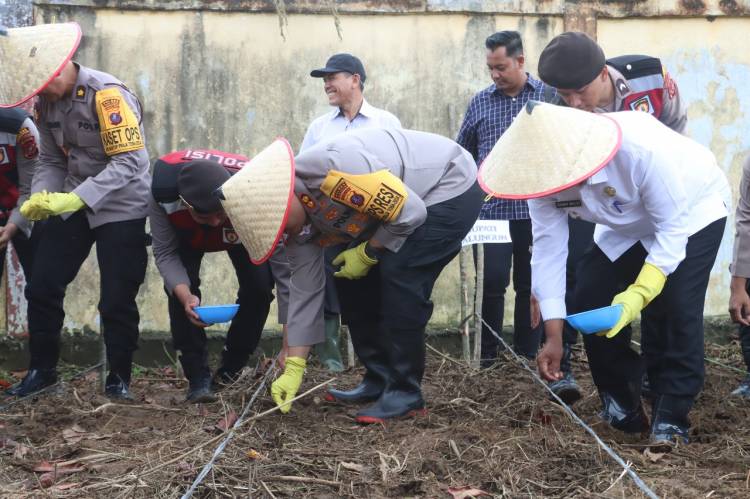 Polres Simalungun Gelar Launching Gugus Tugas Polri Mendukung Ketahanan Pangan Nasional