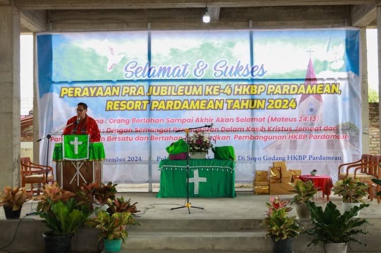 Pjs Matheos Tan Hadiri Perayaan Pra Jubileum ke-4 HKBP Pardamean Resort Pardamean