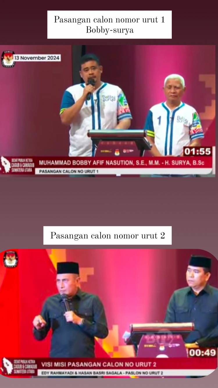 Debat terakhir pilgubsu memanas, Bobby soroti layanan PDAM Dan Edy dengan data konkrit