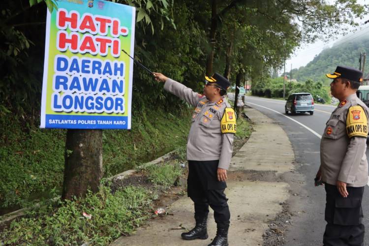 Kapolres Tanah Karo AKBP Eko Yulianto Mengingatkan Pengendara Cari Jalur Alternatif