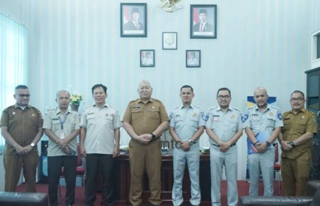 Pj.Sekdakab Asahan Terima Kunjungan UPT.Jasa Raharja Perwakilan Asahan .
