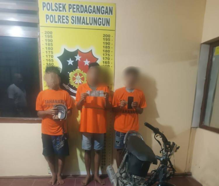 Polsek Perdagangan Ringkus Tiga Pelaku Pencurian Rumah