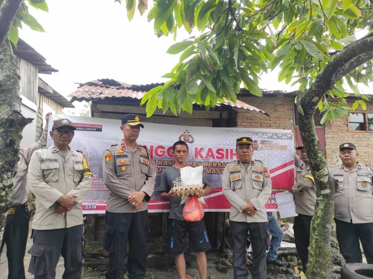 Polsek Tanah Jawa Wujudkan Polri yang Humanis Melalui Program &ldquo;Minggu Kasih