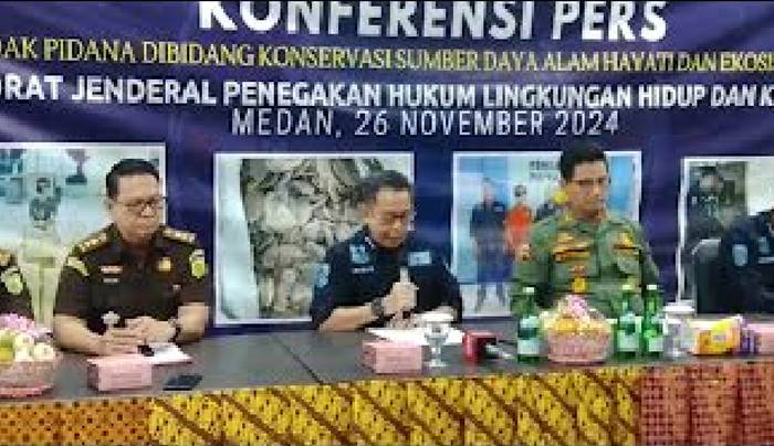 1 Sipil dan 3 Aparat, Dirjen Gakkum KLHK Amankan 4 Pelaku Perdagangan Sisik Trenggiling di Asahan