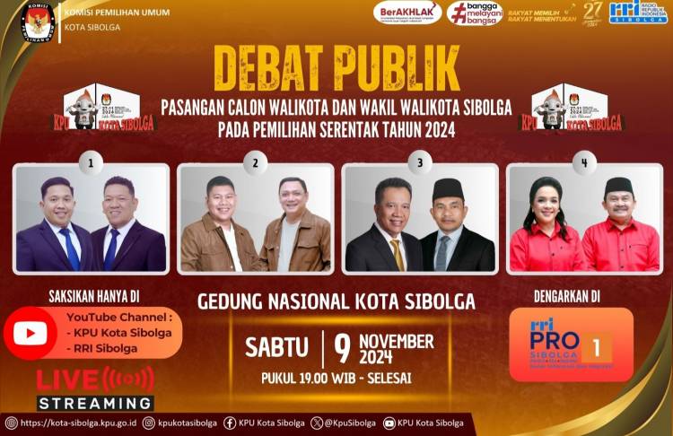 Debat Publik Paslon Wali Kota Sibolga Kondusif