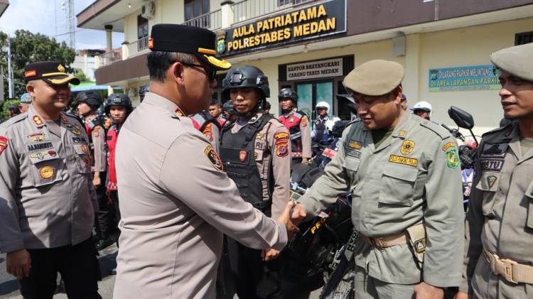 Pimpin Apel Patroli Skala Besar, Kapolrestabes Medan: Hukum Tertinggi Adalah Keselamatan Masyarakat