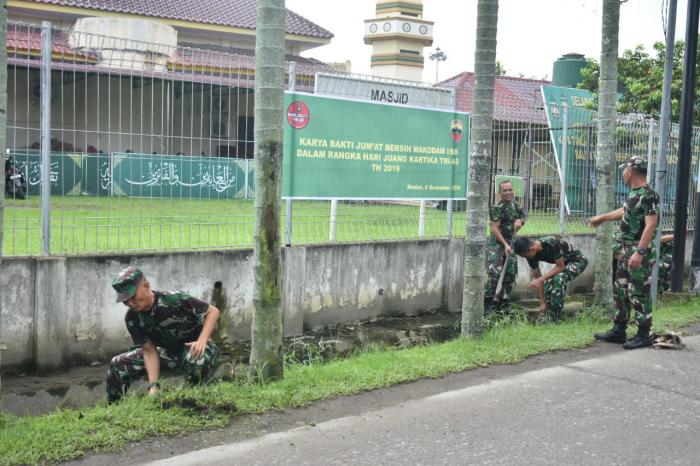 Dalam rangka hari Juang TNI AD tahun 2019 Kodam I/BB Gelar Karya Bakti