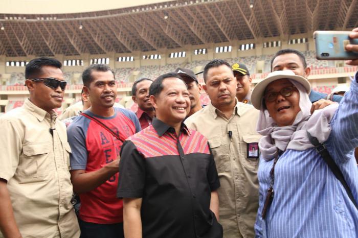 Mendagri Tinjau Persiapan Stadion Papua Bangkit, Tempat Pembukaan dan Penutupan PON 2020