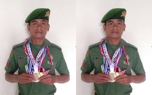 Prajurit Kodam I/BB Praka Welman Pasaribu Finish Ke-4 Full Marathon Sea Games 2019