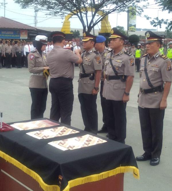 Kapolres Belawan pimpin Sertijab, Waka Polres dan Dua  Kasat