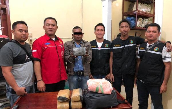 Bawa 5 Kg Ganja, Pria Asal Aceh Diringkus Polres Langkat