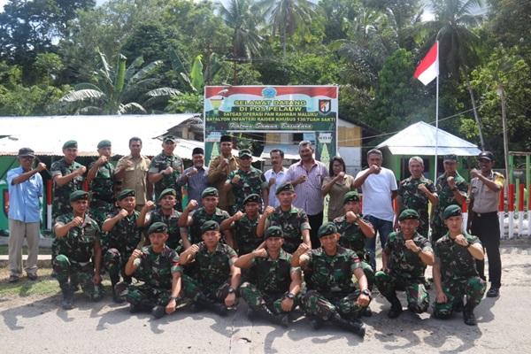 Irdam I/Bukit Barisan Tinjau Kondisi Satgas Yonif RK 136/TS di Maluku