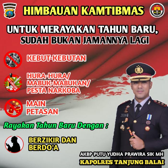 Imbauan Kamtibmas Kapolres Tanjungbalai Malam Tahun Baru