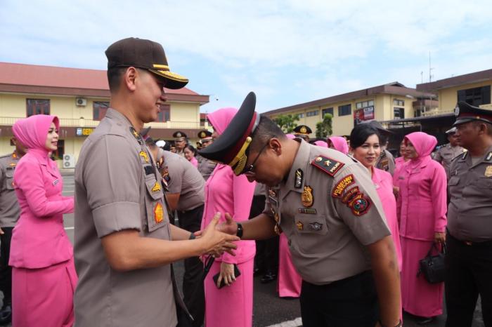 Kapolsek Medan Kota M Rikki Ramadhan Sik, Naik Pangkat Yang Tergabung dari 228 Personil