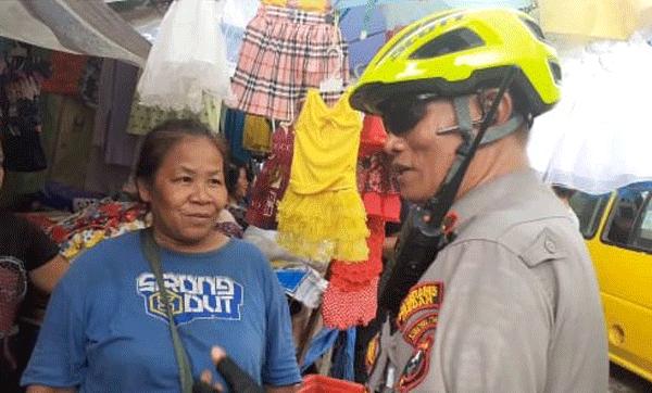 Antisipasi Gangguan Kamtibmas, Kapolsek Medan Timur Sambangi Pasar Sambu