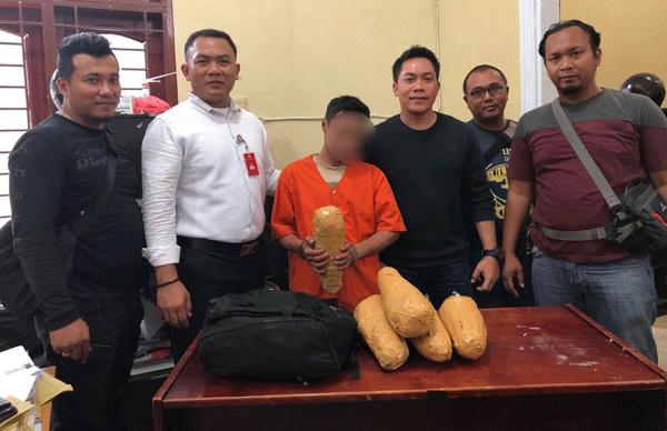 Pekerja Bangunan Asal Labuhan Batu Utara Ditangkap Bawa 5 Kg Ganja di Langkat