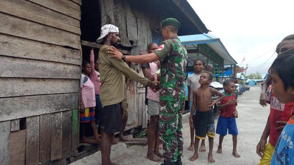 Satgas Yonif 754 Kostrad Laksanakan Pelayanan Kesehatan di Pemukiman Suku Sem Sagar Asmat