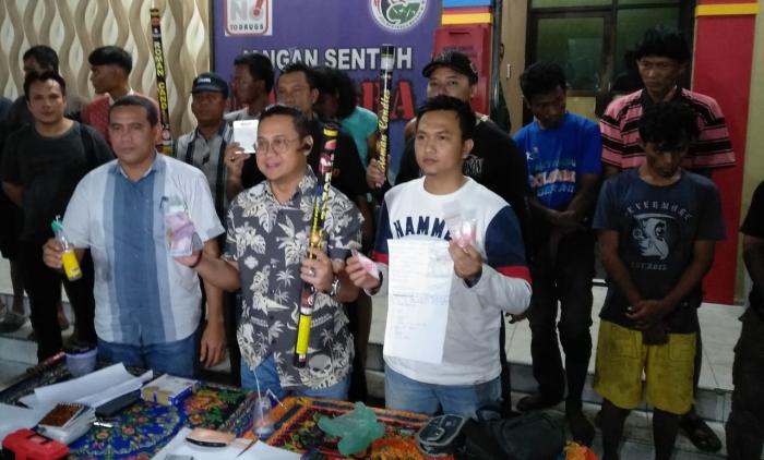 Para Jaringan Narkoba Tanah Garapan Teriak Polisi Maling dan Lempar Batu