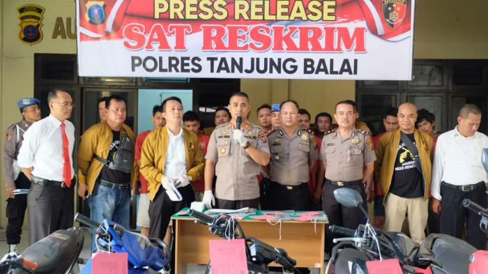 Polres Tanjung Balai Bongkar Komplotan 'Ompong' Curanmor 