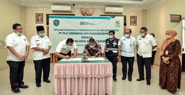 Tinggkatkan Sinergitas, PT PLN MoU bersama Pemkot Padangsidimpuan