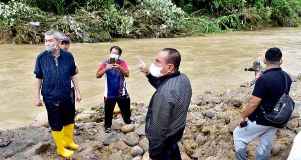 Tinjau Lokasi Banjir di Tanjung Selamet, Gubsu Temukan Hal Ini