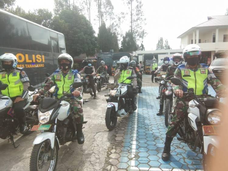 Kodim 0205/TK dan Polres Tanah Karo Gelar Apel Patroli Gabungan