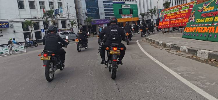 Brimob Polda Sumut Gelar Patroli Dialogis Sekaligus Himbauan Terkait Covid-19