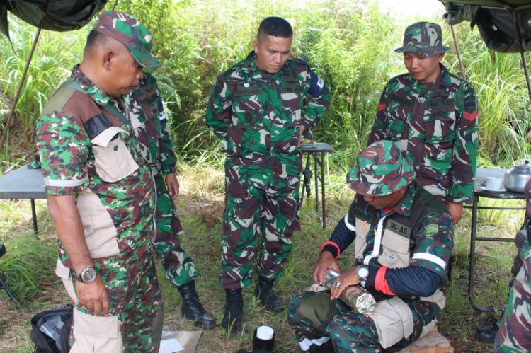 Yonif 123/Rajawali gelar Latihan Menembak Senjata Lintas Lengkung