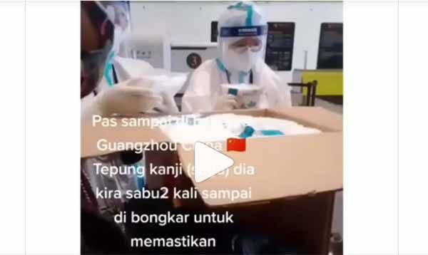 WNI Bawa Sagu Diperiksa di Bandara Guangzhou Dikira Sabu