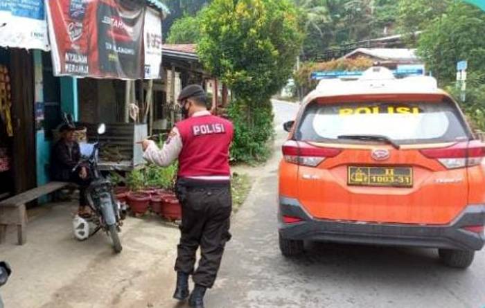 Polresta Deli Serdang Ajak Masyarakat Ikut Vaksin Lewat  Mobil Pengeras Suara