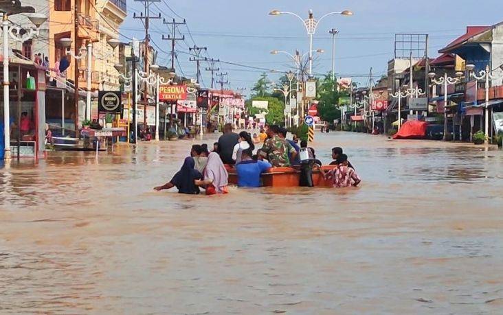 Rokan Hulu Riau Terendam Banjir