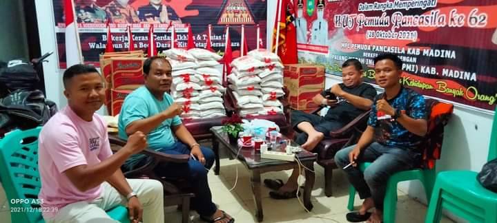 MPC Pemuda Pancasila Madina Bantu Korban Banjir