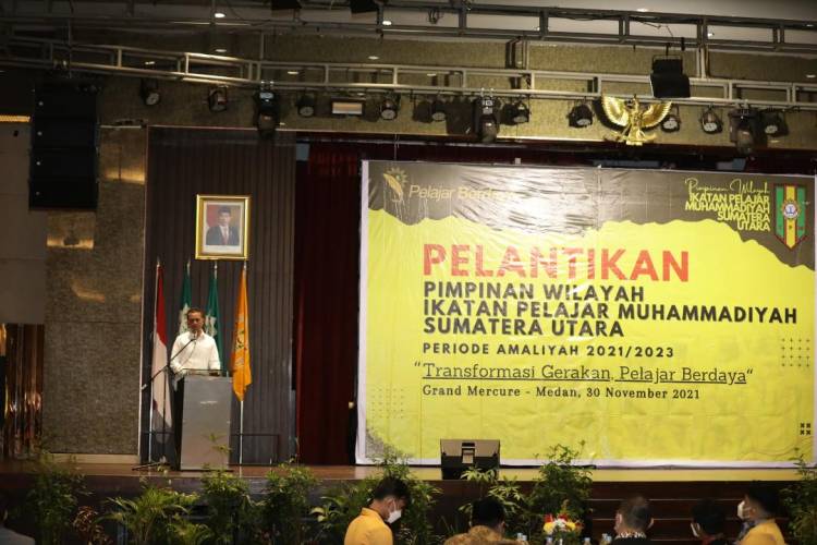 Wagubsu Hadiri Acara Pelantikan PW IPM Sumut Periode Amaliyah 2021/2023