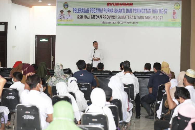 Musa Rajekshah Hadiri Acara Pelepasan Pegawai Purna Bhakti dan Peringatan HKN di RSU Haji