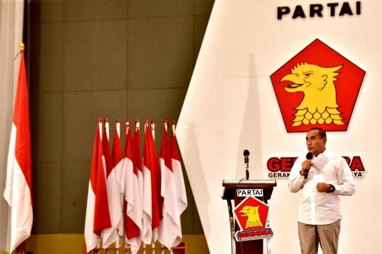 Gubernur Sumut Edy Rahmayadi Hadiri Rakorda Gerindra Sumut 2021