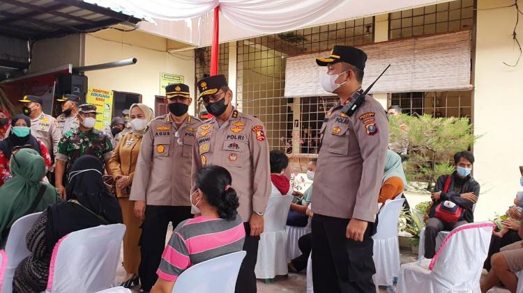 Mabes Polri Kunjungi Gebyar Vaksinasi Covid 19 di Polsek Percut Sei Tuan