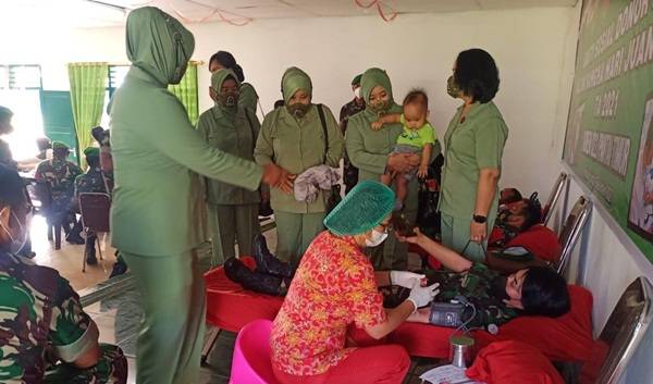 Korem 022/PT Dan Kodim 0207/Simalungun Gelar Bakti Sosial Donor Darah