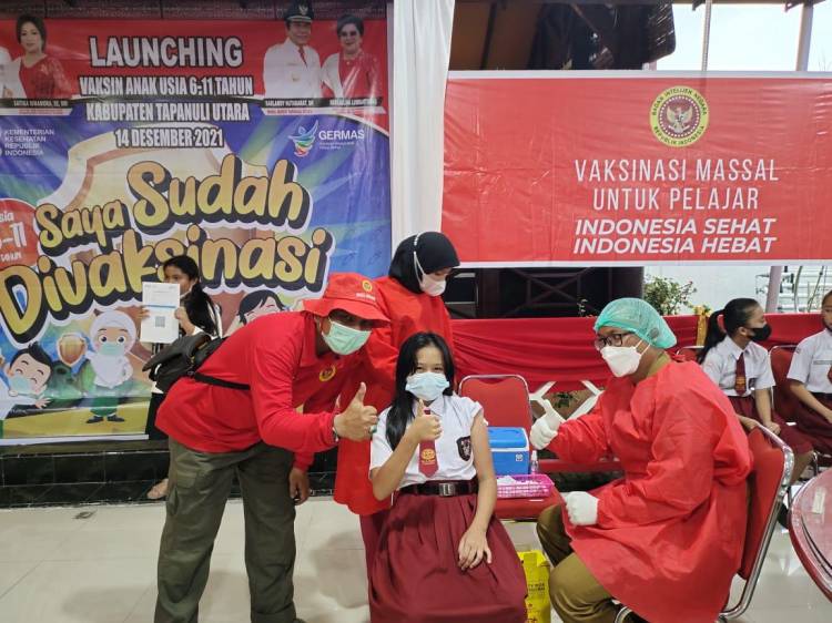 Kick Off Vaksin Anak 6-11 Tahun, BIN Sumut Gandeng Pemerintah Daerah Sibolga Karo dan Taput