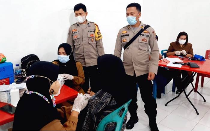 Wujudkan Herd Immunity, Polres Asahan Gelar Vaksinasi Nasional Dosis I dan II Sebanyak 1.132