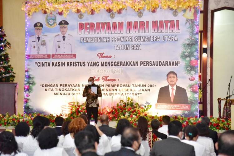 Gubernur Sumatera Utara Hadiri Perayaan Natal ASN Pemprov Sumut
